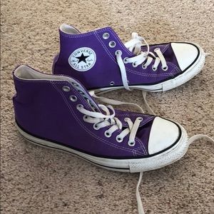 Purple high top converse